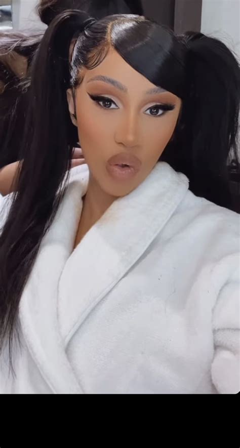 cardi b ponytail